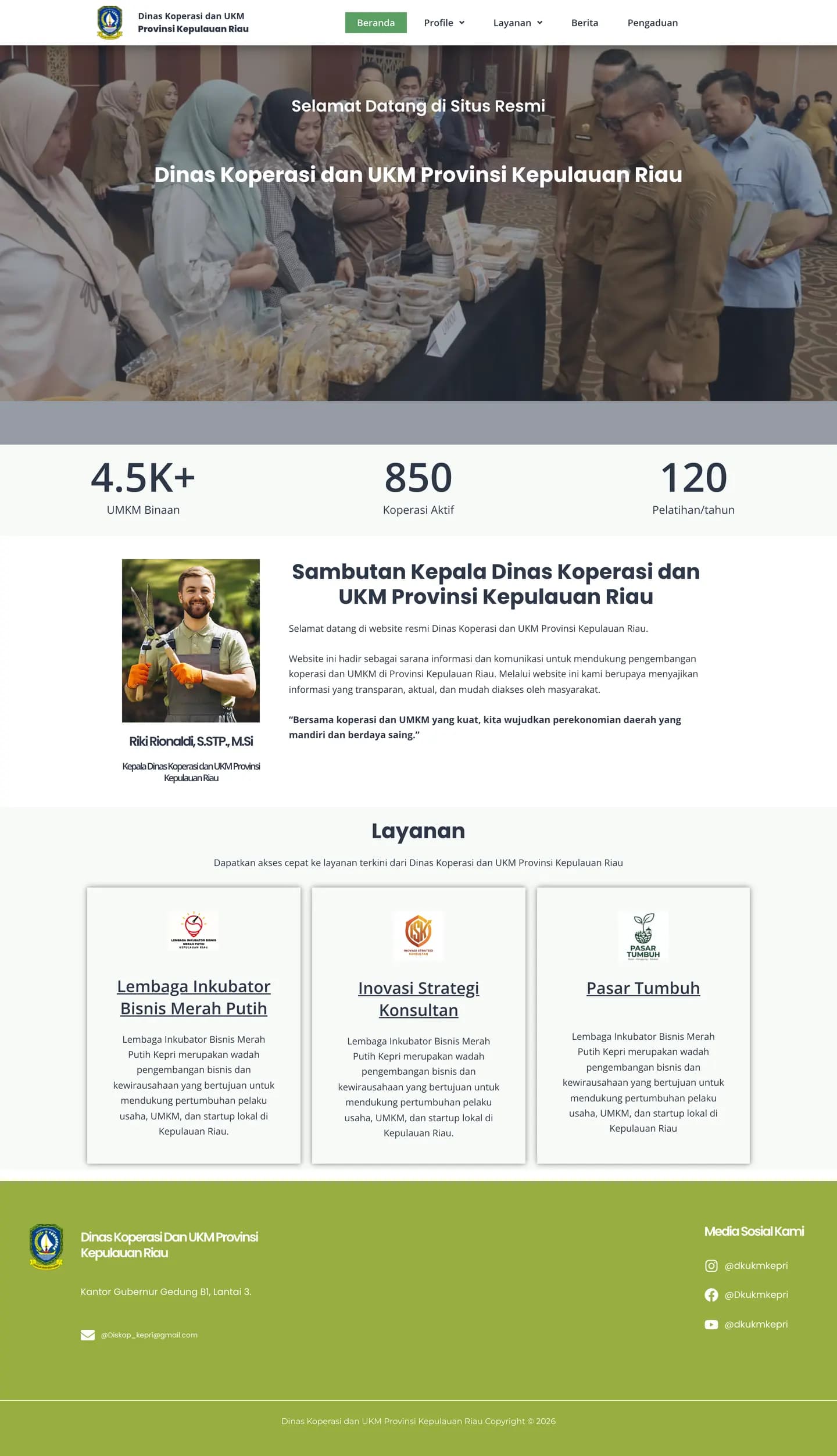 Diskop UKM Kepri, full page